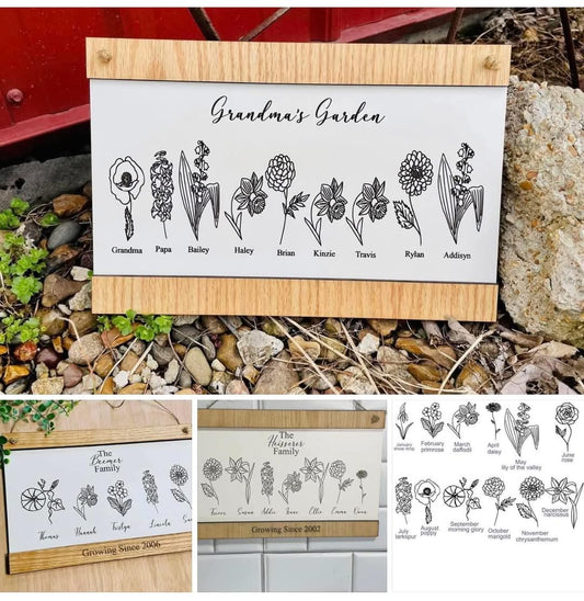 Family garden wall plaque