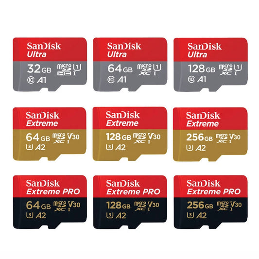 SanDisk Ultra Micro SD Card 16GB 32GB MicroSDHC Memory Card 64GB 128GB 256GB MicroSDXC EXTREME/Extreme PRO V30 U3 4K UHD TF Card