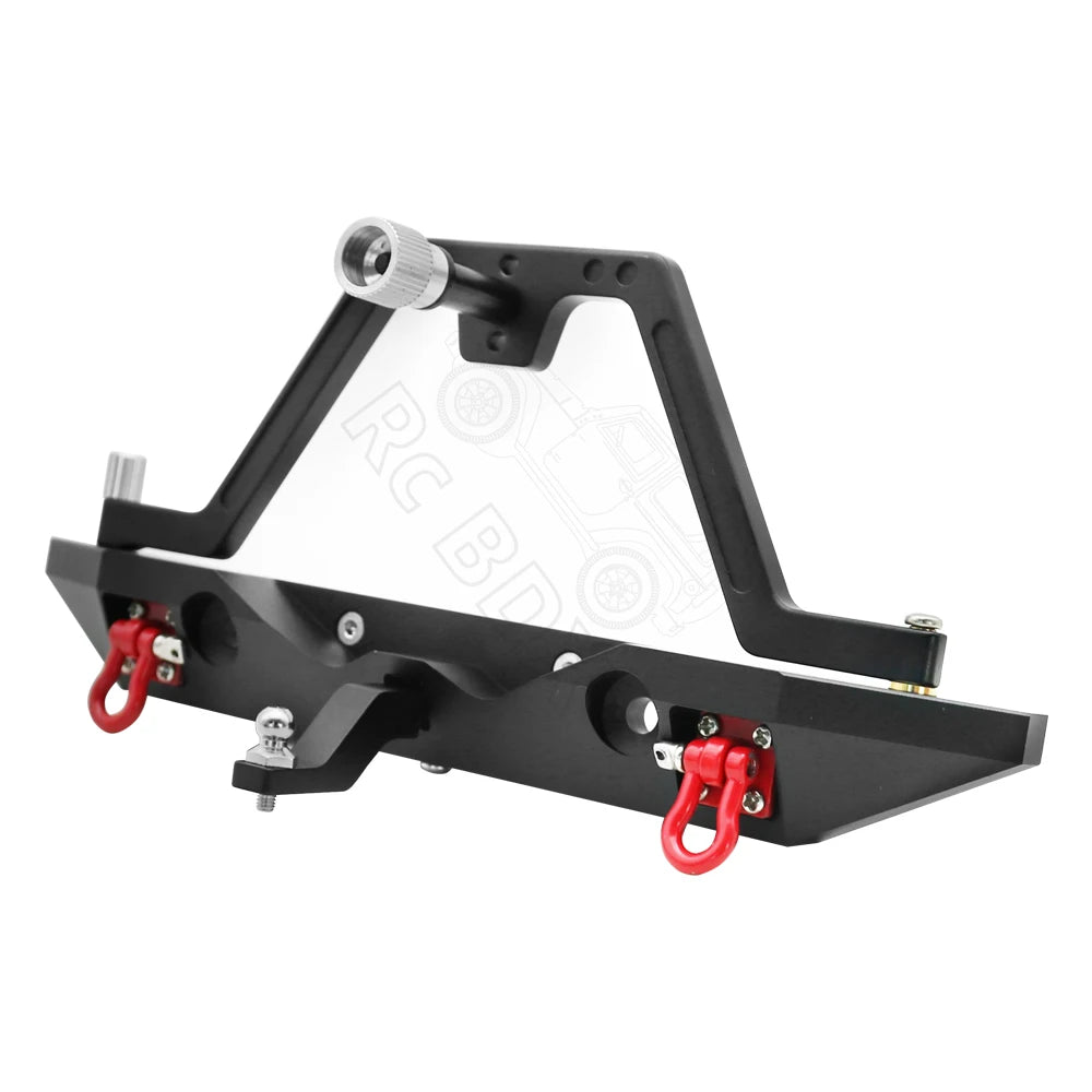 1/10 RC Crawler Car Axial SCX10 II III 90046 90047 AXI03007 TRX4 Aluminum Rear Bumper Bull Bar With Light Tire Holder