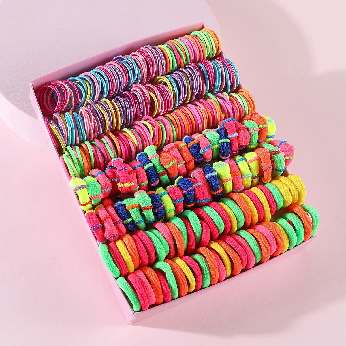 250/300Pcs Girls Colorful Hair Bands Set Nylon Elastic Rubber Band Children Ponytail Holder Scrunchies Kids Hair Accessories