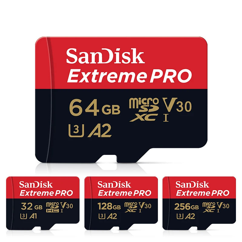 SanDisk Extreme Pro Flash 128GB Card Micro SD Card SDXC UHS-I 400GB 256GB 64GB U3 V30 TF Card Memory Card Adapter for Camera DJI