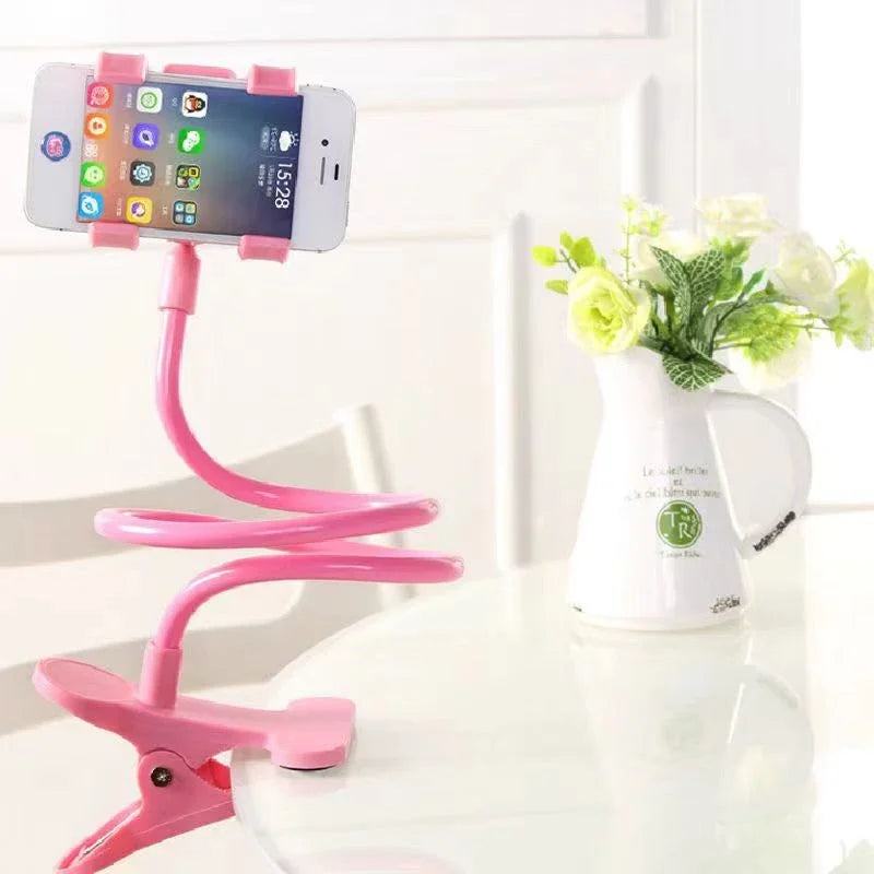 Universal Lazy Mobile Phone Gooseneck Stand Holder Stents Flexible Bed Desk Table Clip Bracket for Phone Flexible Holder Arm