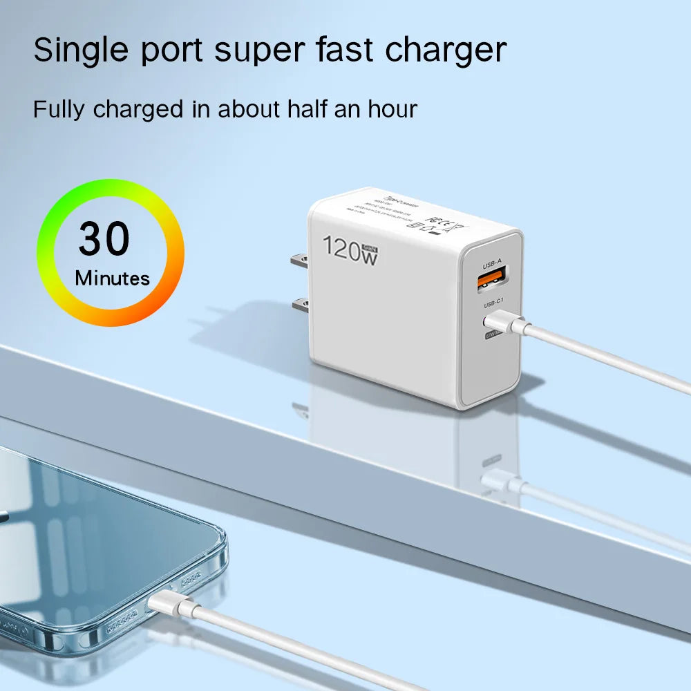 Xiaomi 6A 120W Ultra-Fast Charger Cable Quick Charger 3.0 USB Type C PD Cable High Speed Charging  Suitable For iPhone 16 Xiaomi