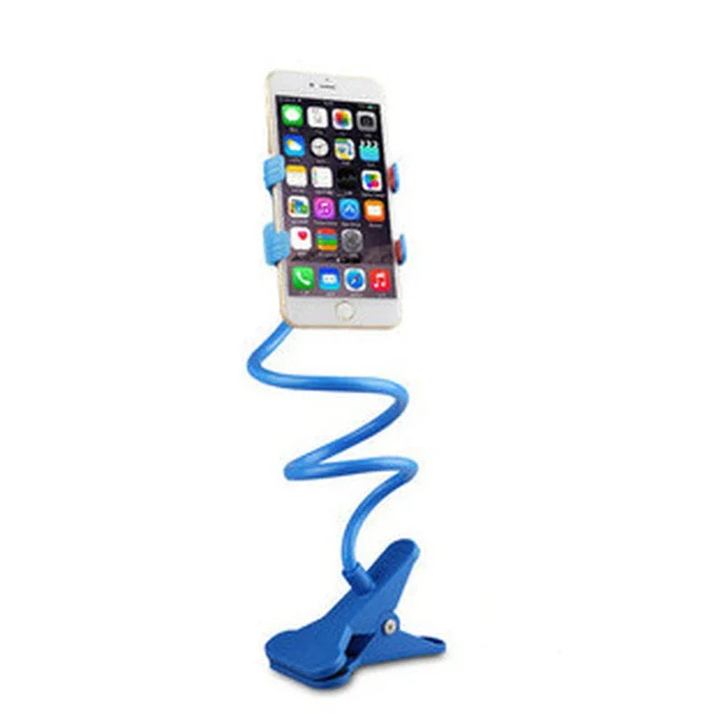 Universal Lazy Mobile Phone Gooseneck Stand Holder Stents Flexible Bed Desk Table Clip Bracket for Phone Flexible Holder Arm