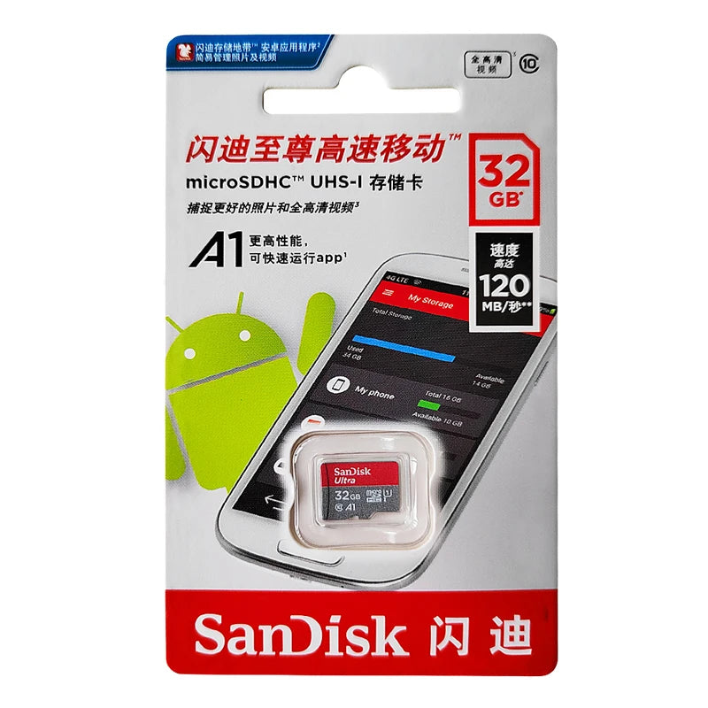 SanDisk High Endurance Video Monitoring 64GB 128GB 256GB Memory Card Ultra 32GB TF Card Extreme/Extreme PRO 4K UHD MicroSD C10