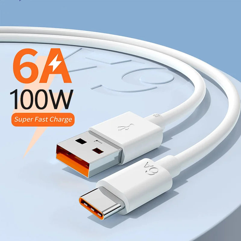 Xiaomi 6A 120W Ultra-Fast Charger Cable Quick Charger 3.0 USB Type C PD Cable High Speed Charging  Suitable For iPhone 16 Xiaomi